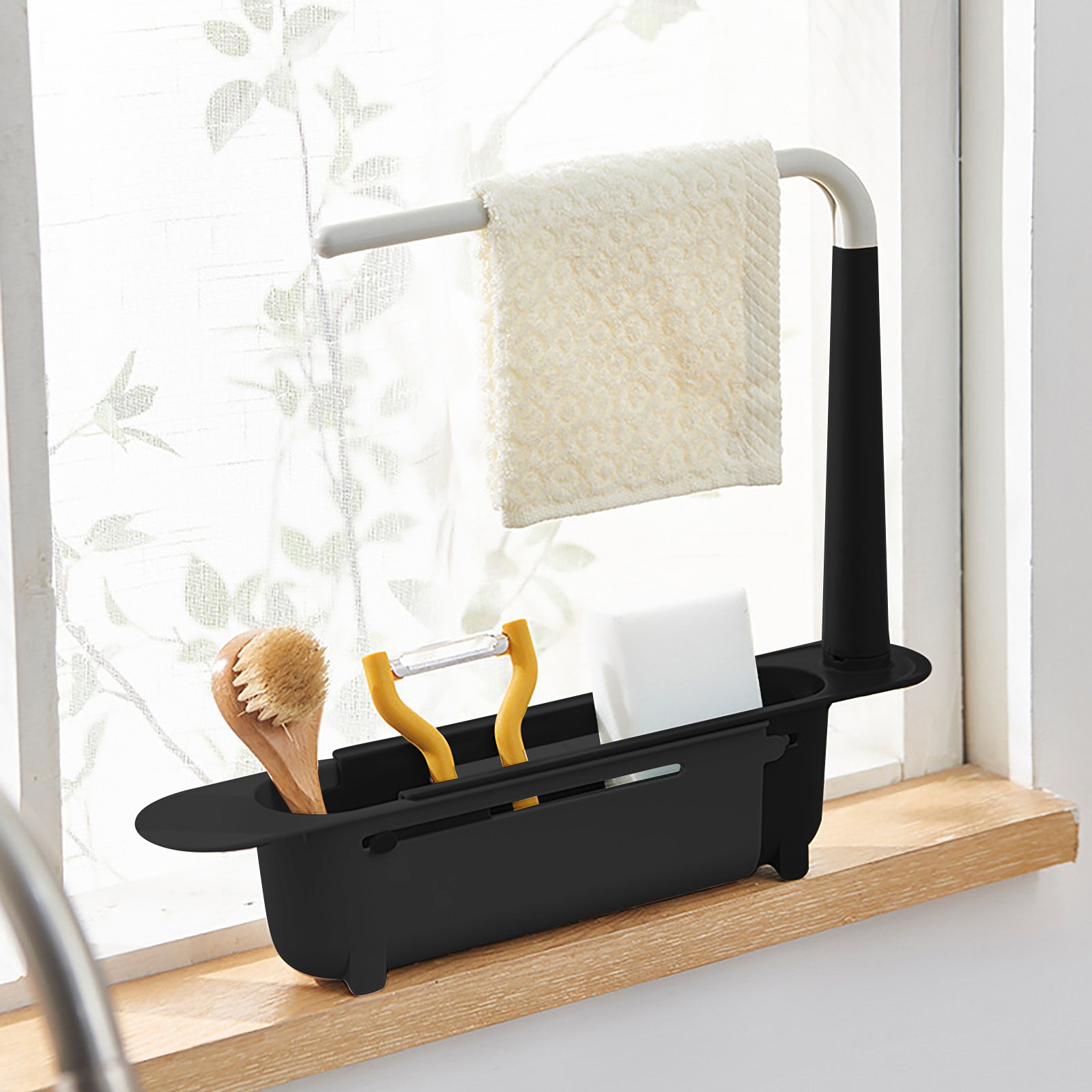 Kitchen Gadgets For Seniors - elescopic Sink Shelf Drainer Rack Kitchen