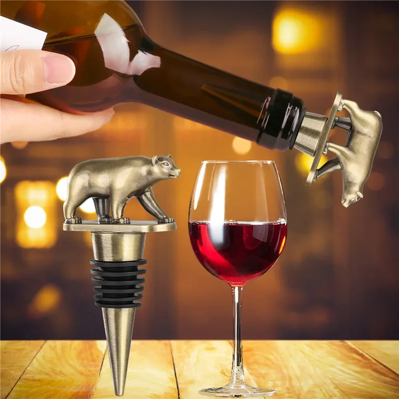 Portable Metal Bear Shape Wine - đánh giá và giá Kitchen Gadgets Club