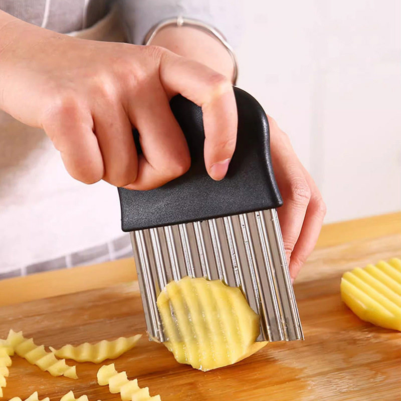 Stainless Steel Crinkle Cutter - đánh giá và giá Kitchen Gadgets Vegetable Cutter